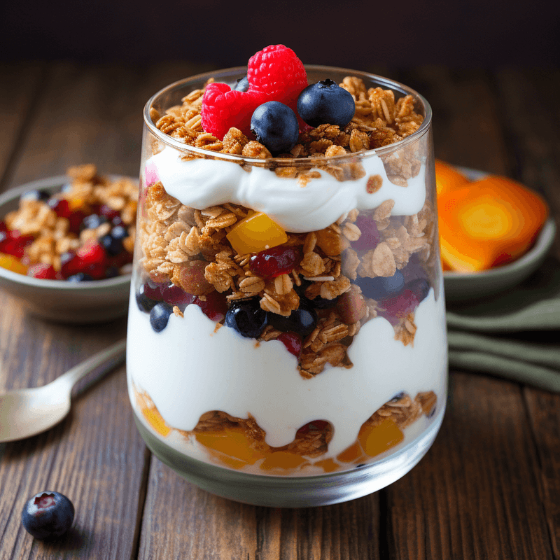 Seasonal Fruit and Yogurt Parfait with HouseMade Granola and Local